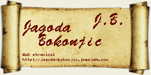Jagoda Bokonjić vizit kartica